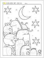 IXL Color by Skill Monsters